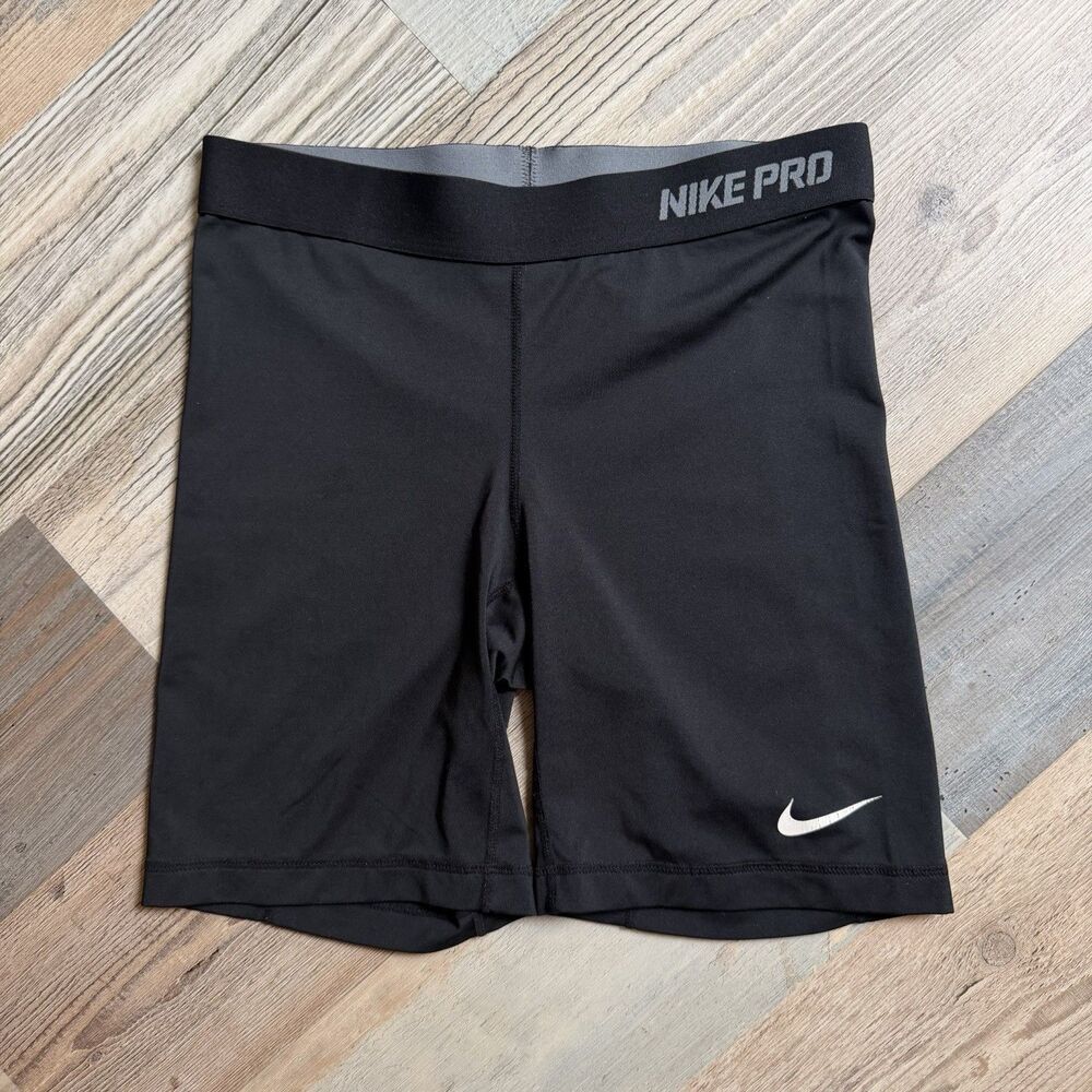 Nike Pro Dri-FIT Compression Shorts M Black Athletic Training Biker Shorts